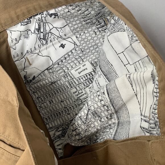 Taylor Stitch Pant Mens 32 Brown 100% Cotton Canvas Chino Straight Leg Office 31 - Picture 8 of 10